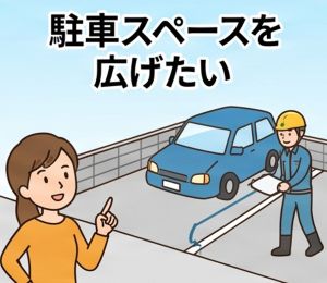 駐車スペースを広げたい