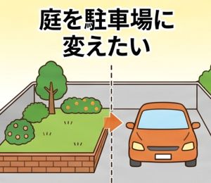 庭を駐車場に変えたい